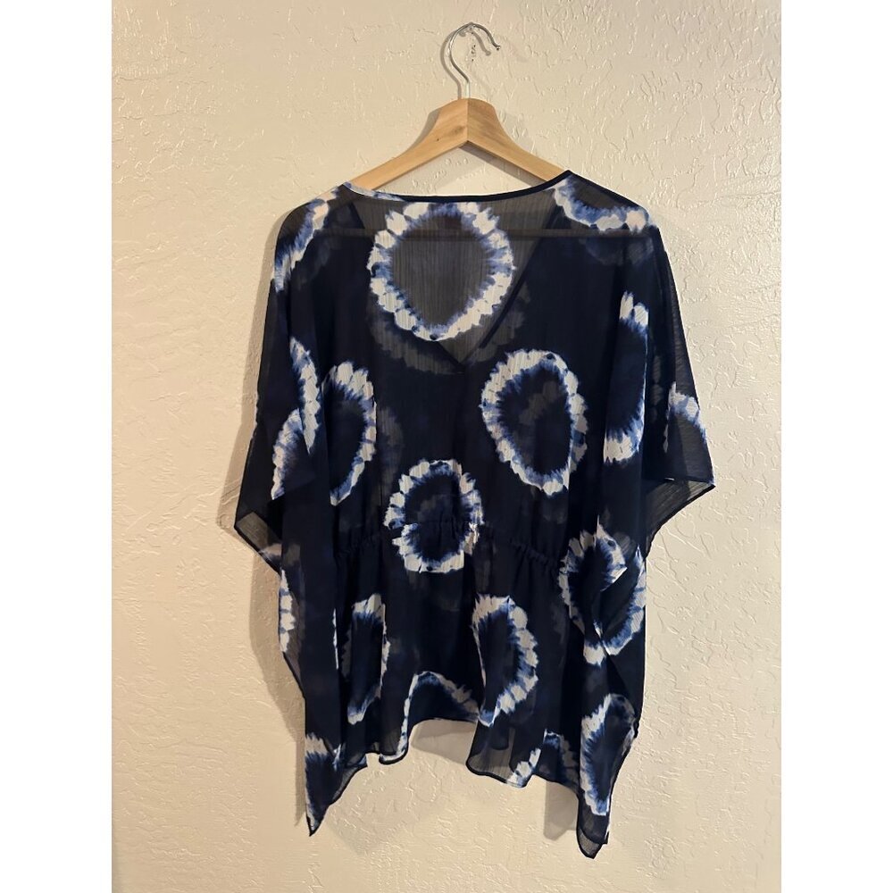 Ann Taylor Loft Tie Dye Semi Sheer Flowy Beach Swimsuit coverup - Picture 7 of 7